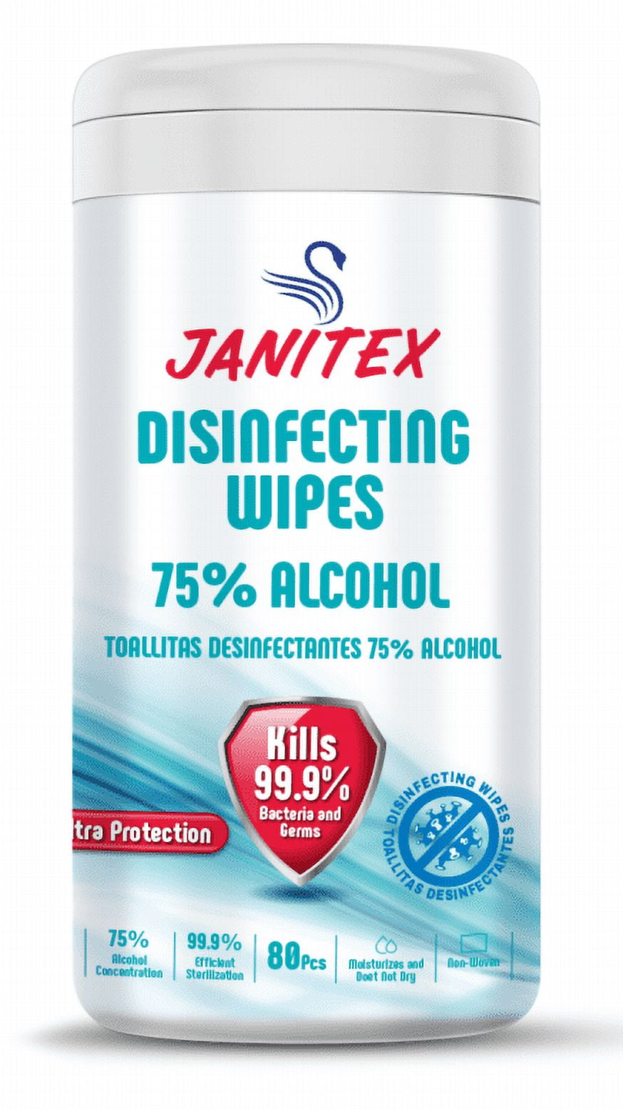 Janitex Wipes 75 Percent Alcohol 80 wipes/canister