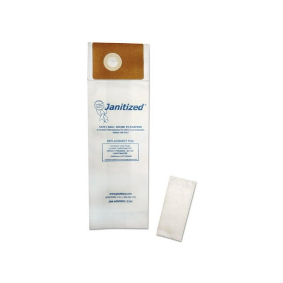Janitized Vacuum Filter Bags Designed to Fit Advance Spectrum CarpetMaster, 100/Carton