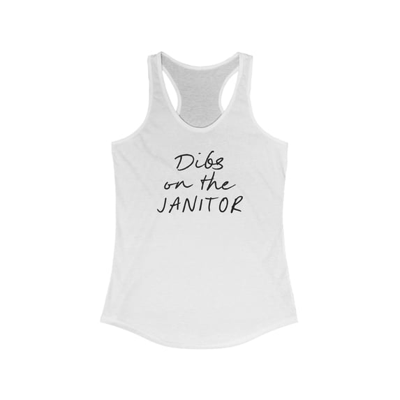 Janitor Wife Husband Girlfriend Tank Top Gifts Shirt Womens Sleeveless