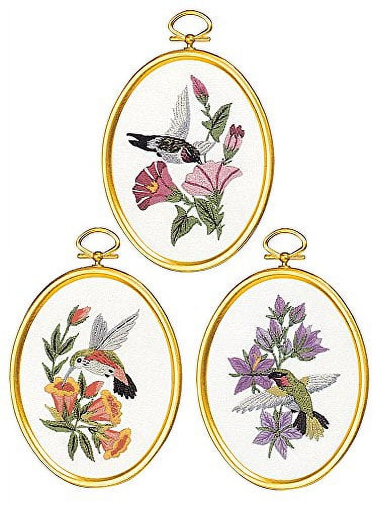 Embroidery Kit for Beginners, Cross Stitch Kits for Adults, 1 Pack Transparent with Floral Plant Pattern Sets Embriodery, Funny Easy Needlepoint