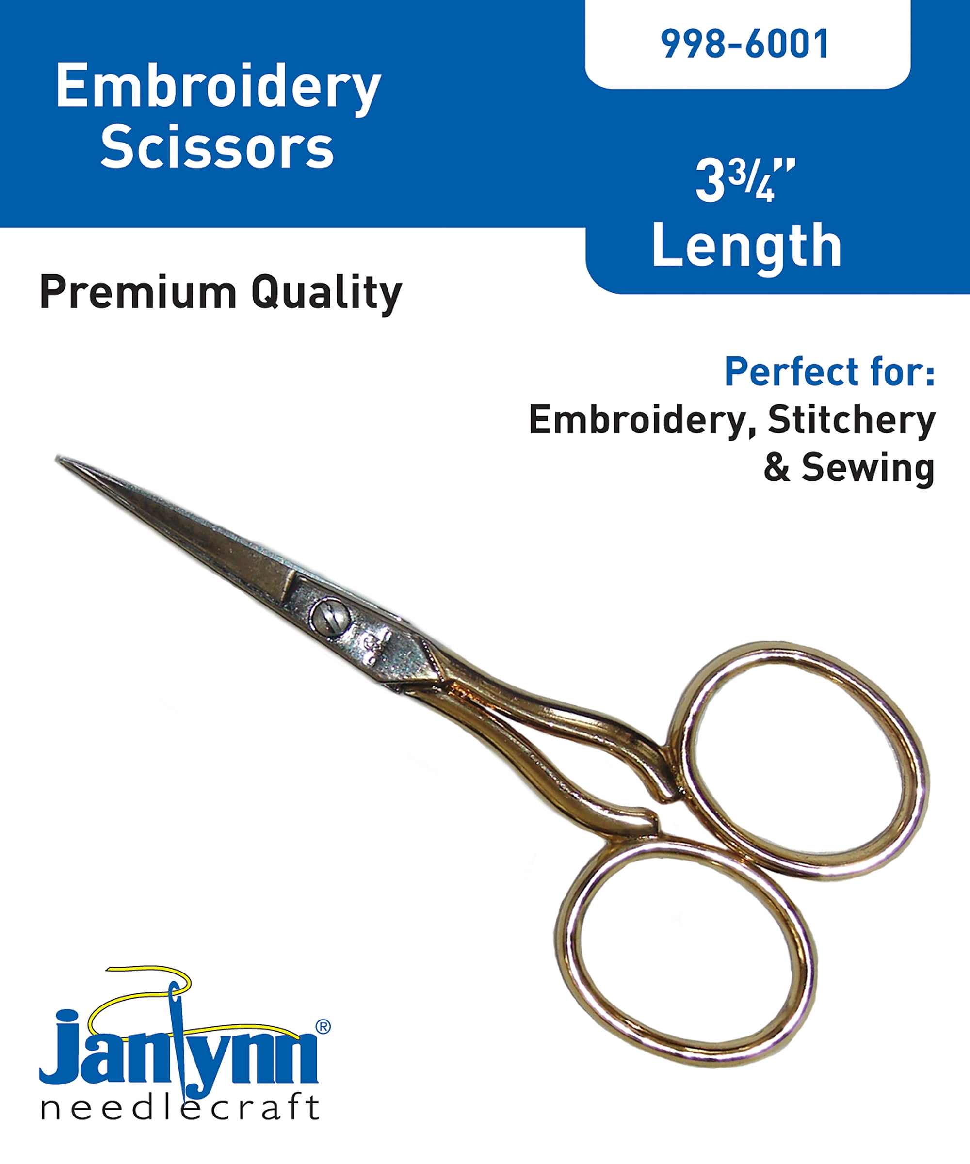 DMC Embroidery Scissors 3 3/4 Gold/Silver