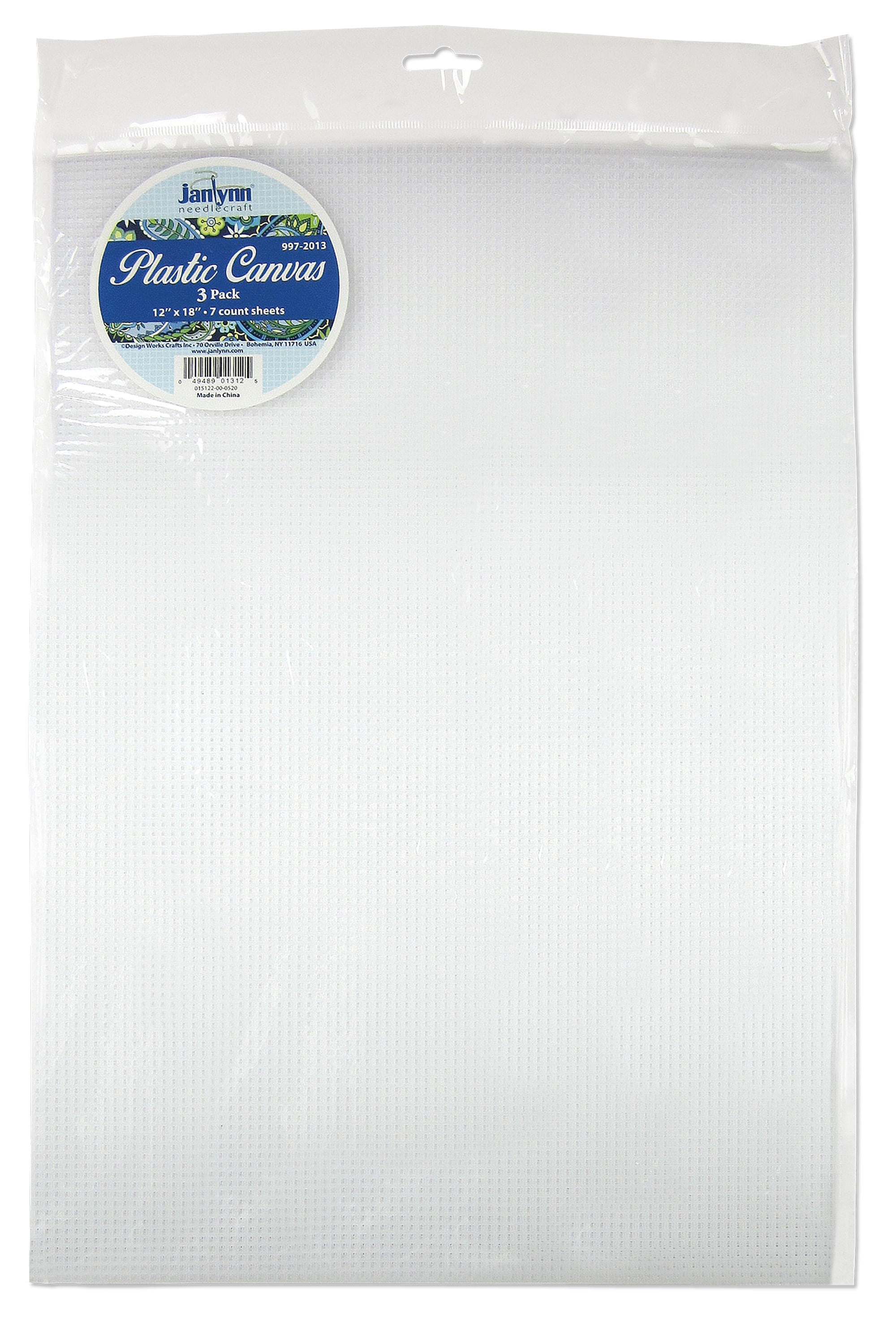Set of 8 Quick Count Plastic Canvas Sheets Made in USA Uniek 7 Mesh Clear  Blue