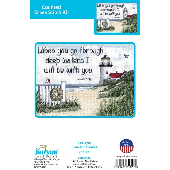 Janlynn Counted Cross Stitch Kit Lighthouse