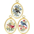 thumbnail image 1 of Janlynn Embroidery Kit 3"x4" Set Of 3-Feathers & Flora-Stitched In Floss, 1 of 2