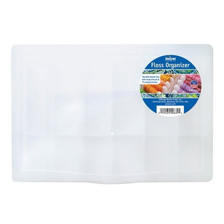 Janlynn Plastic Floss Holder or Craft Organizer Box 10.5" x 7" x 1.75"