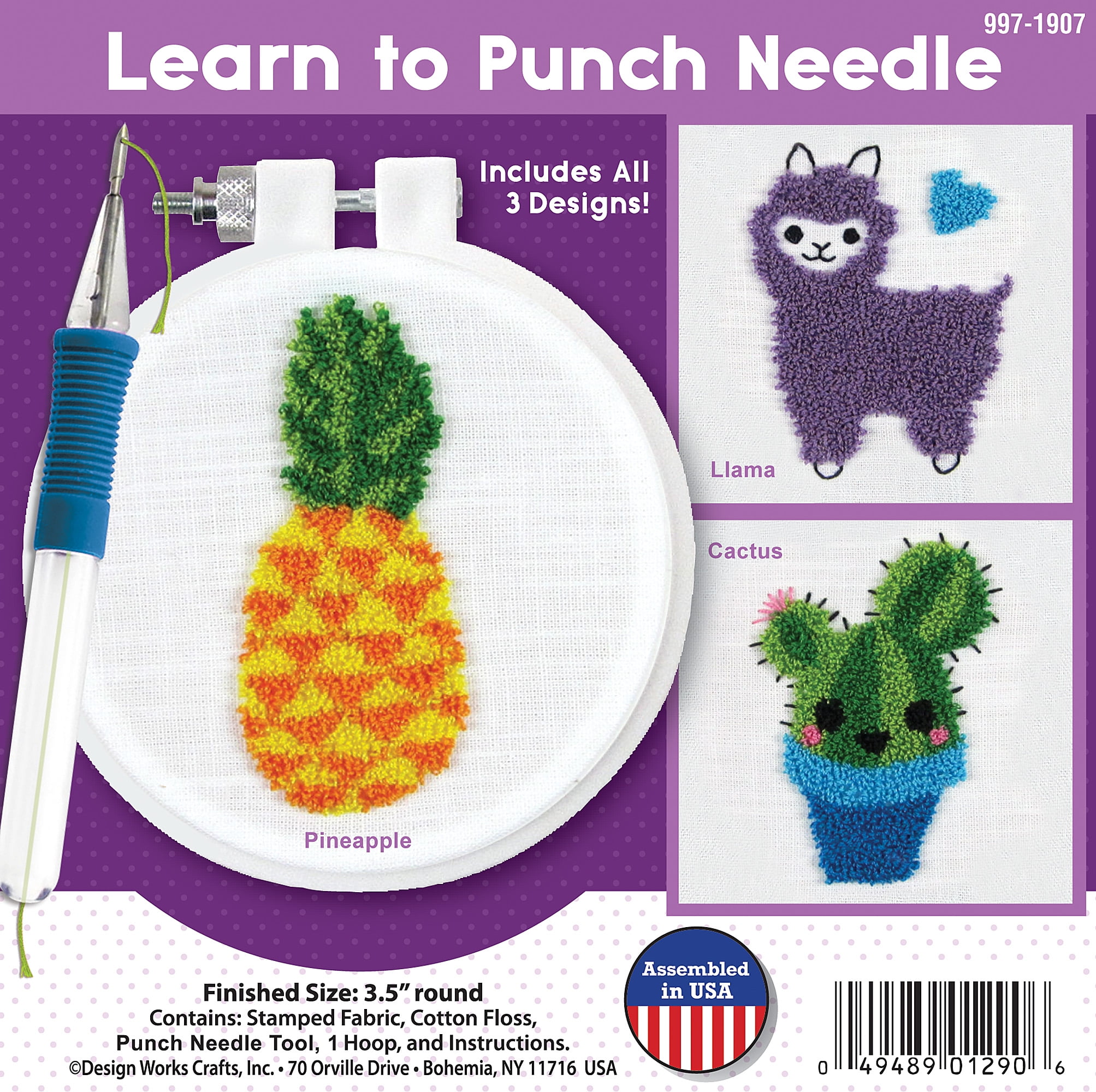 How to do punch needle embroidery - Gathered