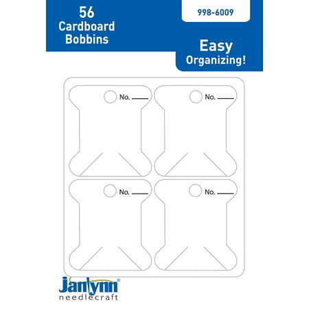 Janlynn Set of 56 Cardboard Bobbins