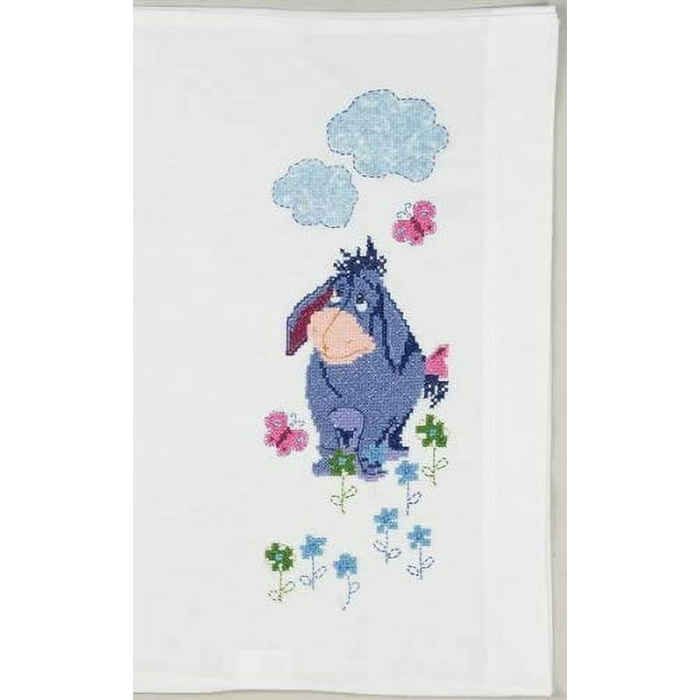 Eeyore and Butterflies Baby Quilt Stamped Cross Stitch Kit