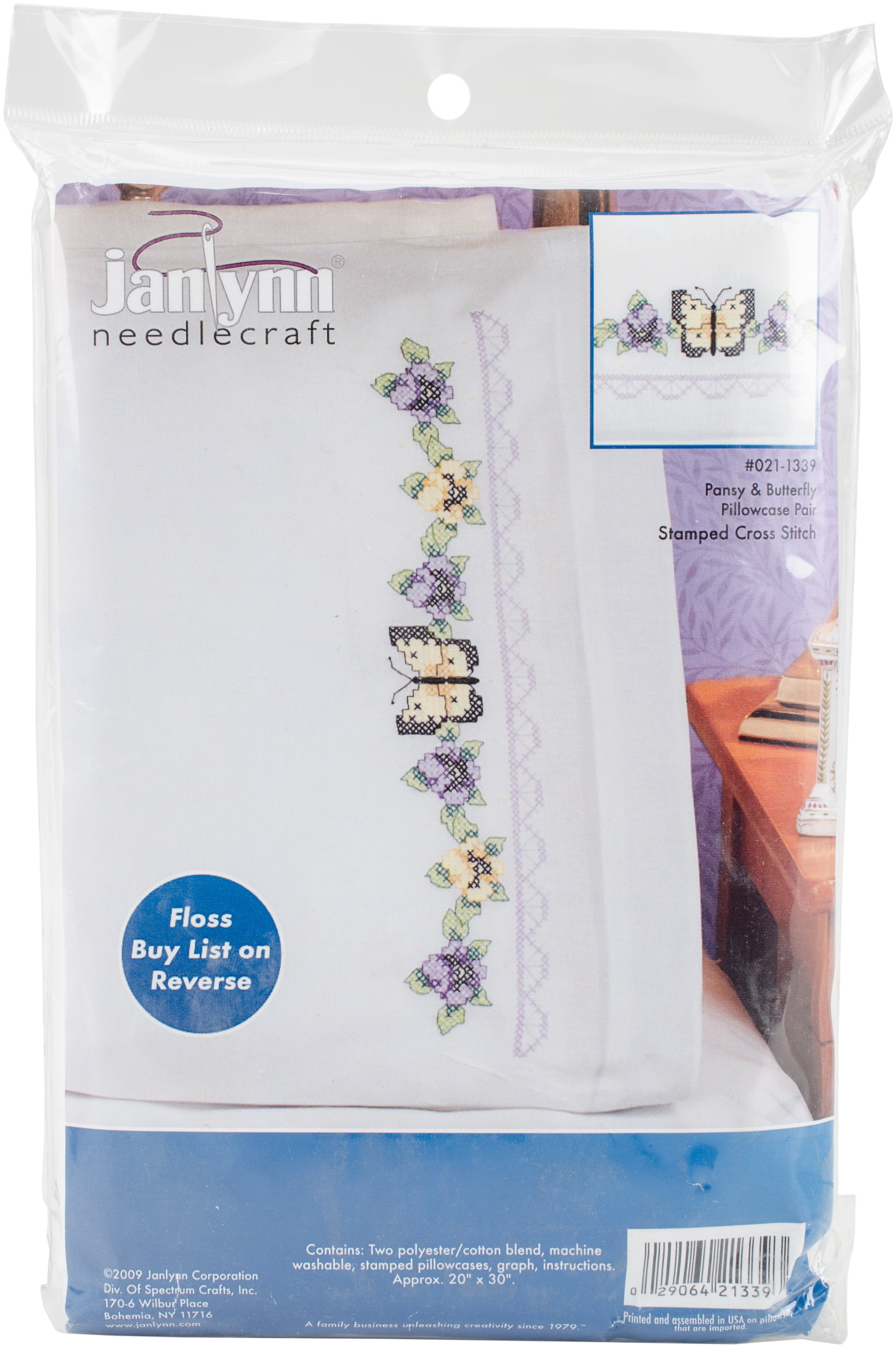 White Cotton Polyester Embroidered Standard Pillowcase Pair