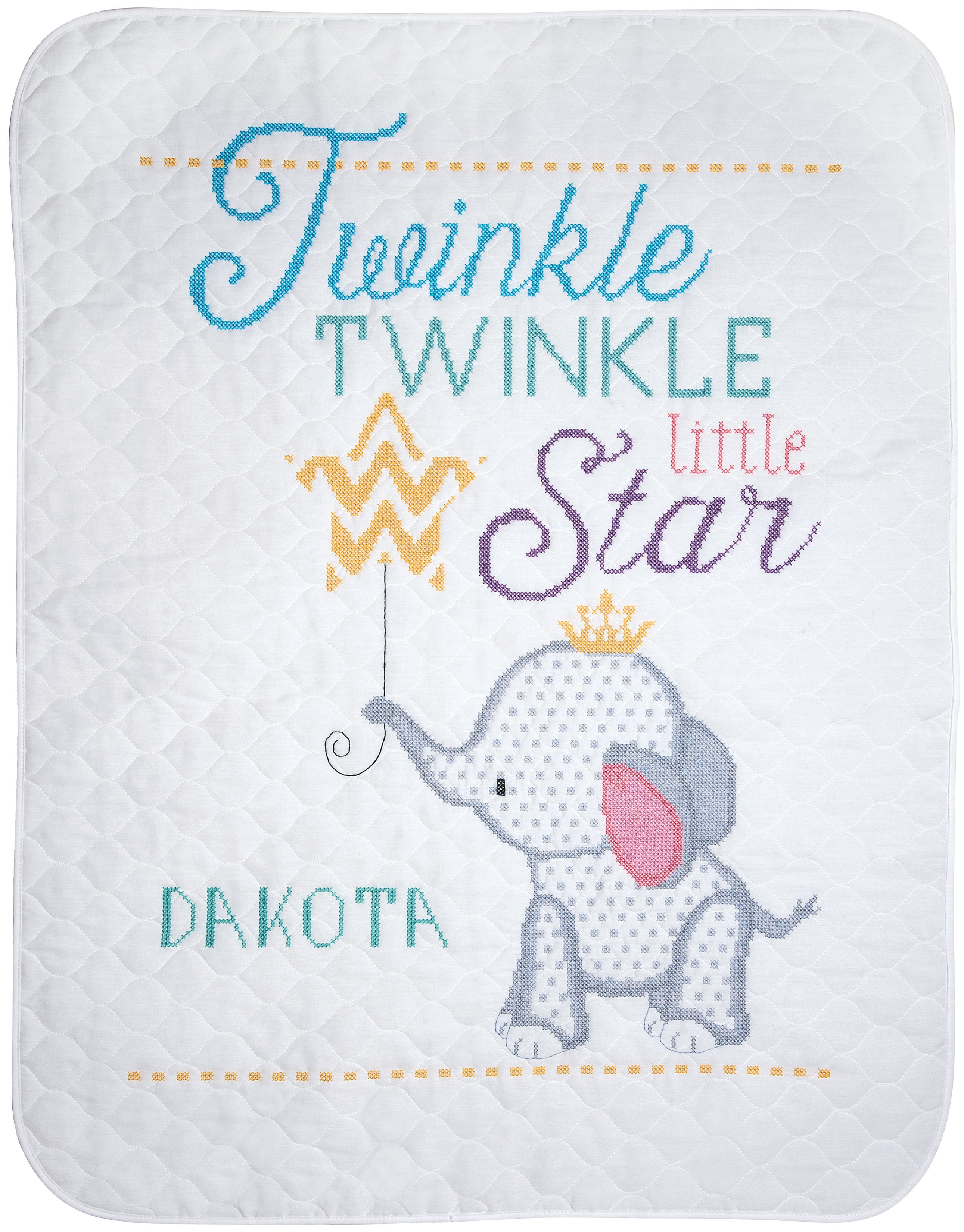 Free Shipping Janlynn Stamped Quilt Cross Stitch Kit 34 X43 Twinkle Twinkle Little Star Walmart Walmart