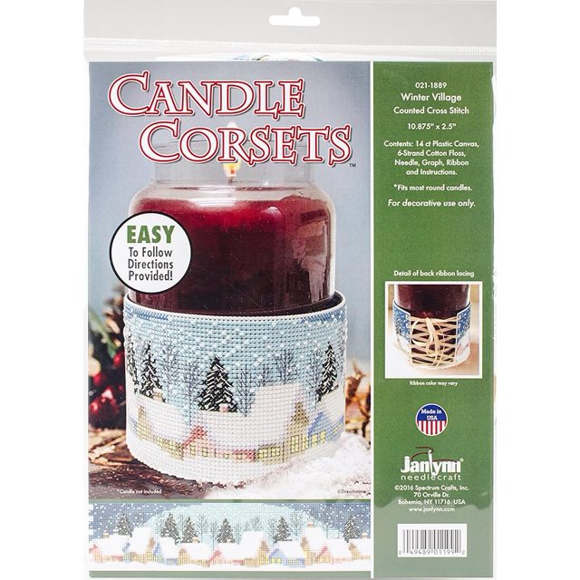 Janlynn Winter Village Counted Cross Stitch Kit, Multicolored