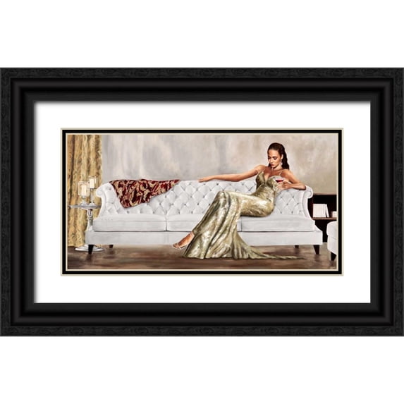 Jannace, Sergio 24x14 Black Ornate Wood Framed with Double Matting Museum Art Print Titled - Gala