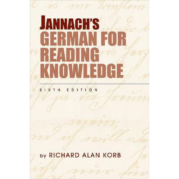 Pre-Owned Jannach's German for Reading Knowledge (Edition 6) (Paperback)