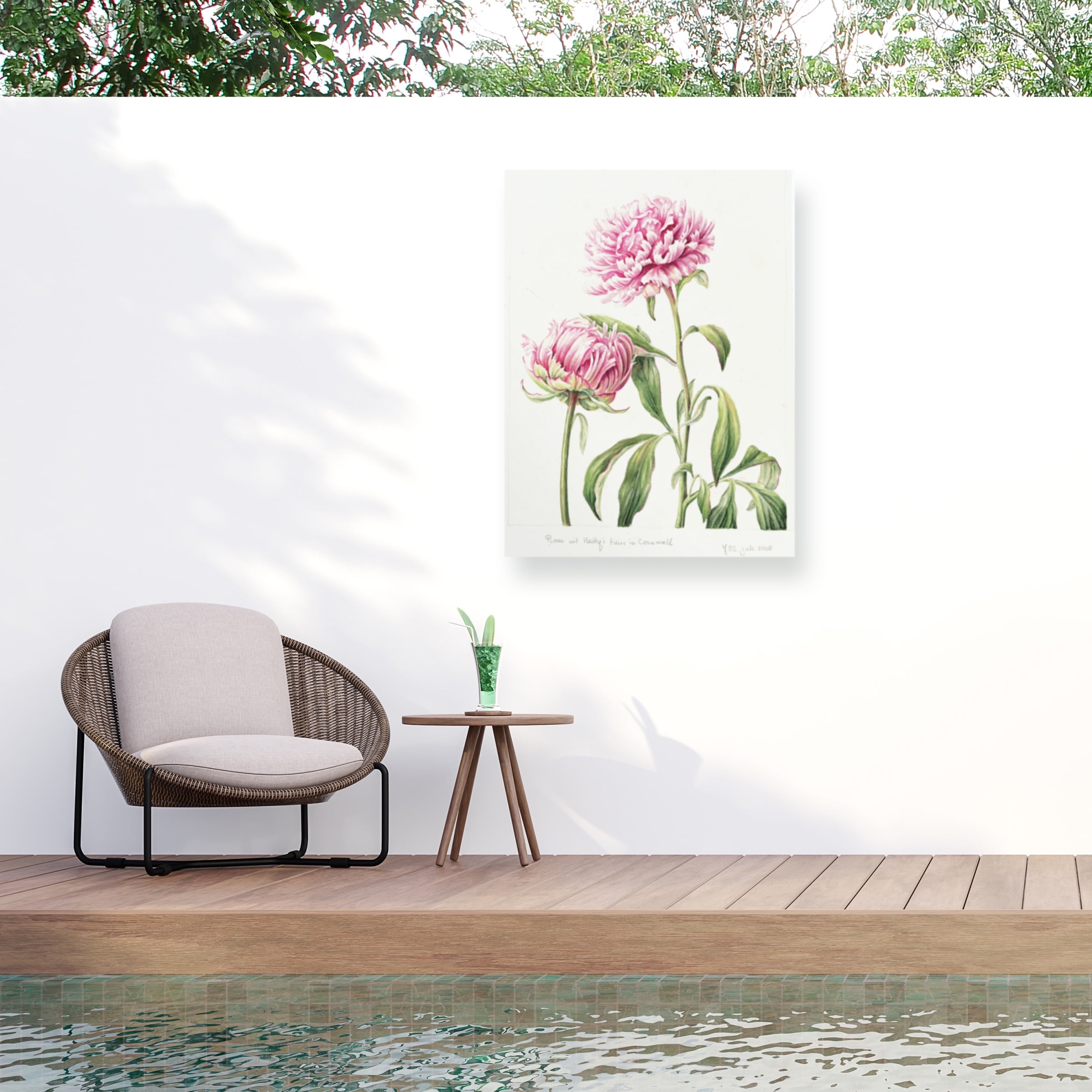 Janneke Brinkman-Salentijn 'July Bouquet' Outdoor Canvas 47x35