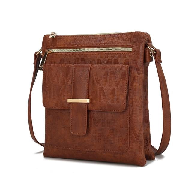 Janie Crossbody Bag in Latte Logo