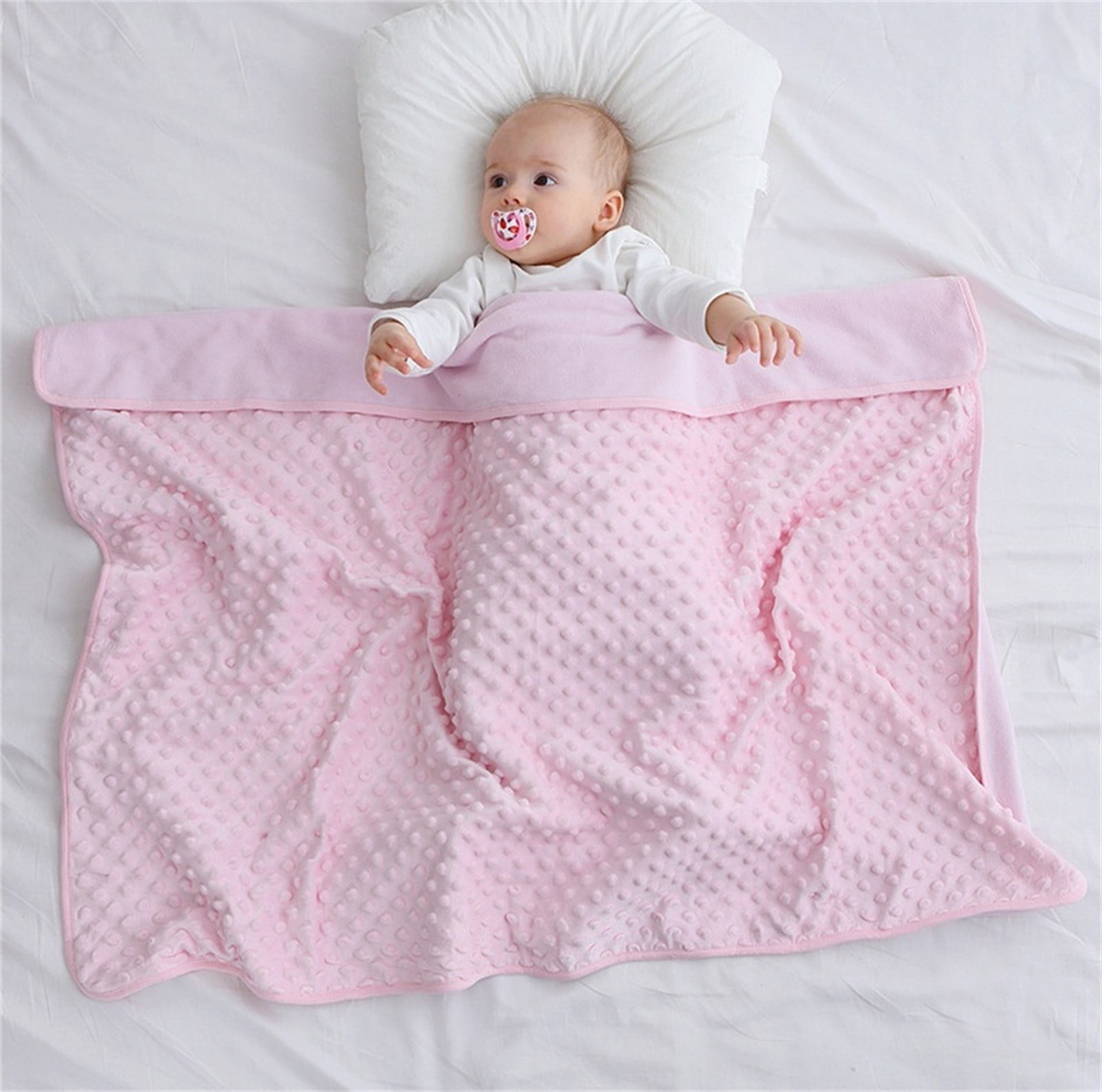 Exclusivo Mezcla Waffle Textured Fleece Baby Blanket Soft and Warm Swaddle Blanket Infant Newborn Toddler and Kids Receiving Blankets for Crib Stroller Navy Blue 40x50 inches Walmart