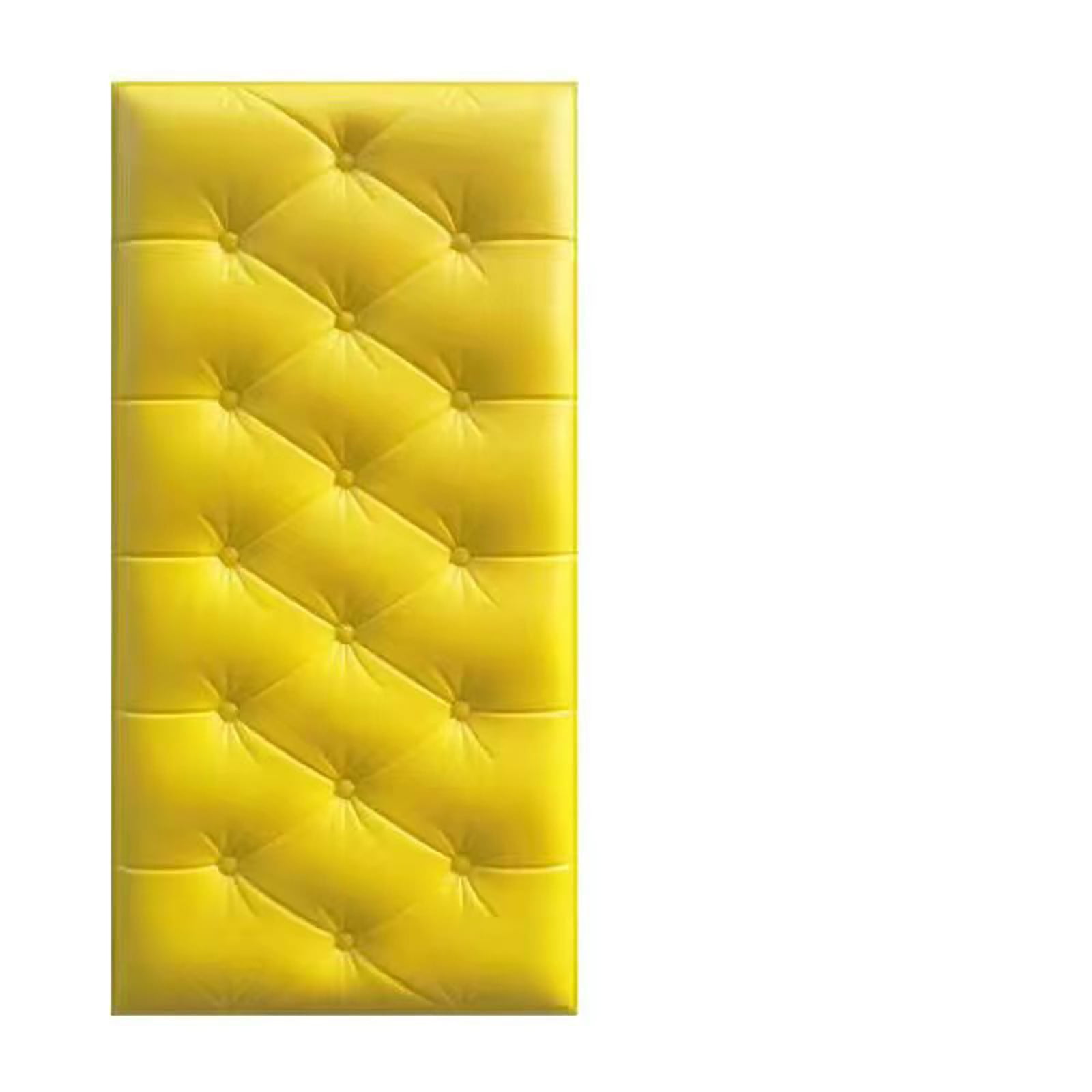 Jannly Upholstered Headboard Wall Panels Kids Room Anti Collision 3D Wall Stickers Soft Thick 3D Wall Decoration Easy Clean 1x Sticker