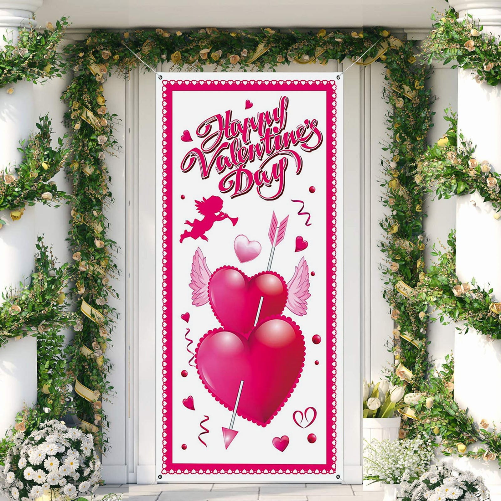 Jannly Home Decor Valentine's Day Door Cover Decoration Creative