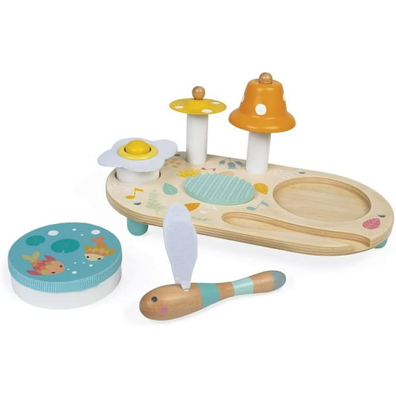 Janod Pure Musical Table - Wooden Musical Instrument Set   Ages 1+ - J05164