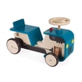 thumbnail image 1 of Janod Blue Wooden Ride-on Tractor - Ages 18 Months+, 1 of 9