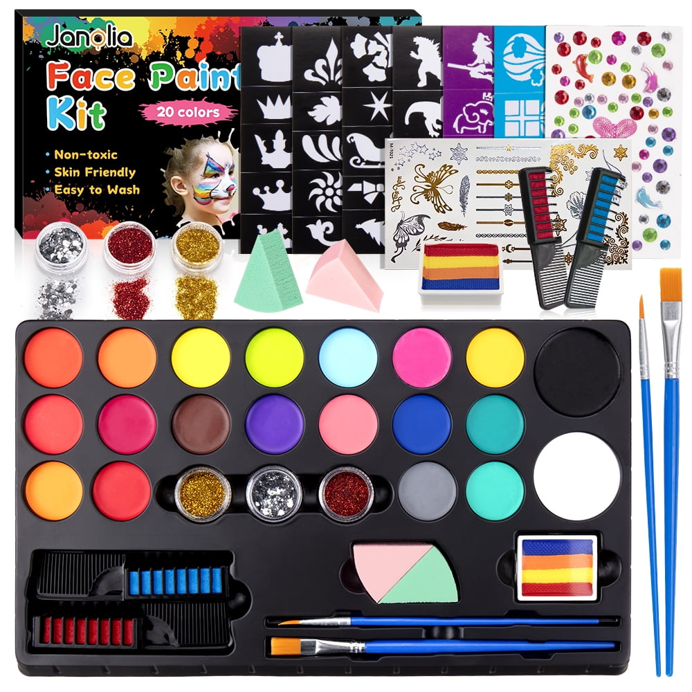 Face Paint Kit For Kids, itsfairypro Body Painting  Black/White/Red/Blue/Green/Yellow Non Toxic Water Clean For Skin Marker  Halloween Kid Sport Event Carnival Easter Make Up : Arts, Crafts & Sewing