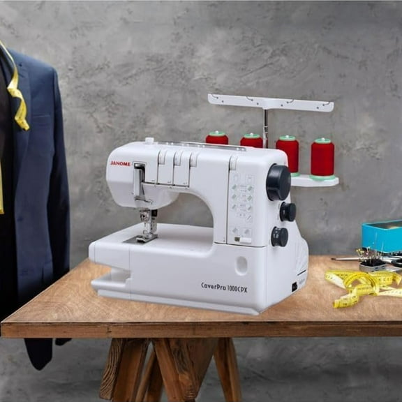 Janome CoverPro 1000CPX Coverstitch Machine STS Technology and Bonus Package