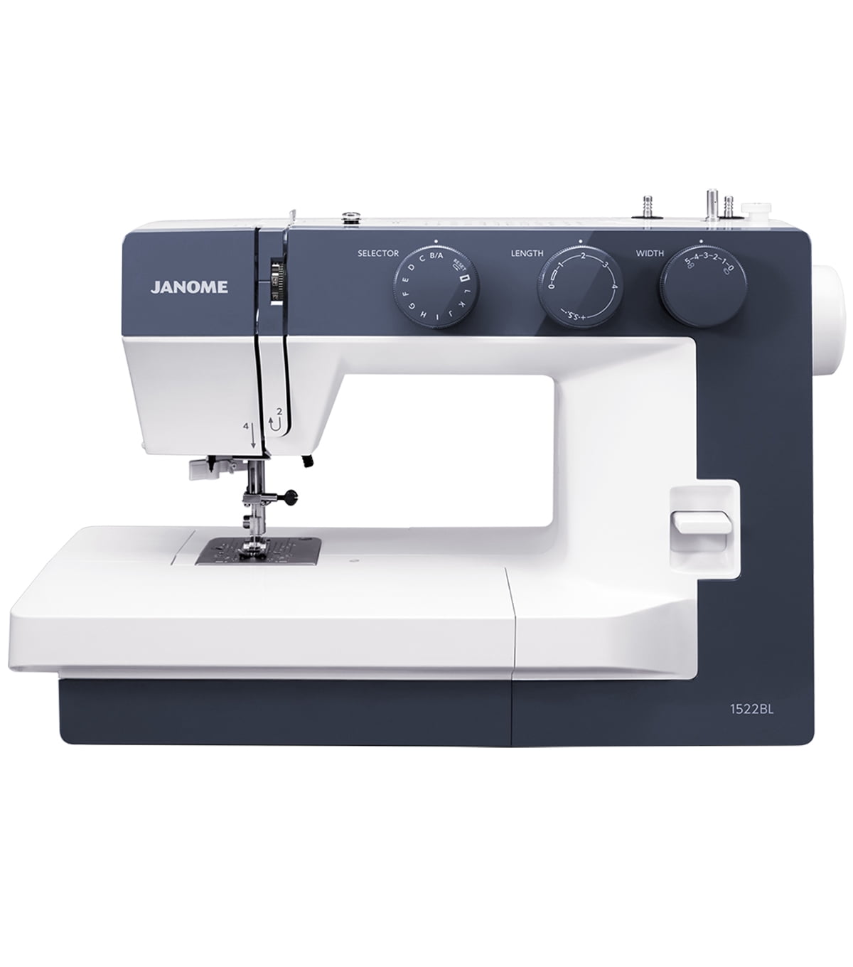 Janome 1522-BL Sewing Machine - Wide Sewing Base, 17x11x7.5 Inches