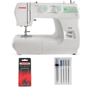 Janome 2212 Front-Loading Sewing Machine with 12 Built-In Stitches Bundle with Janome Adjustable Blind Hem Foot, and Janome Assorted Needle Set BP for Heavy-Duty Projects 3 Items