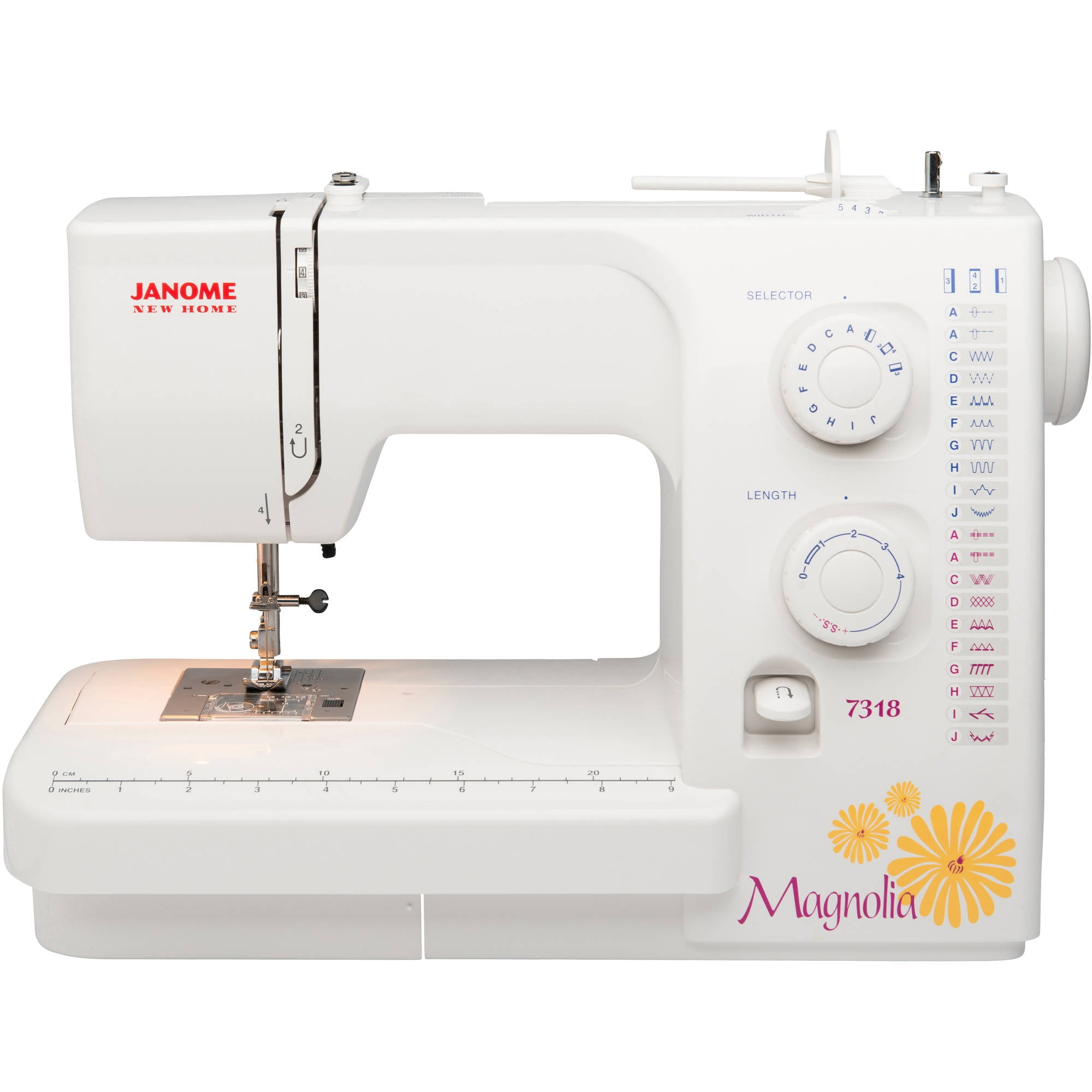 Janome 7318 Magnolia 18Stitch One 4Step Buttonhole Sewing Machine