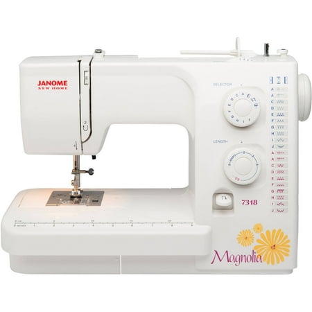 Janome 7318 Magnolia 18-Stitch One 4-Step Buttonhole Sewing Machine