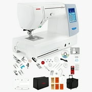 Janome 8200QCPSEWVIP المدمج في نظام أكوفيد فليكس آلة الخياطة المحوسبة مع تمديد الجدول
