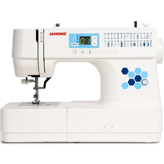 Janome C30 Computerized Sewing Machine with 30 Stitches, Including Buttonhole, and Easy to Read Screen