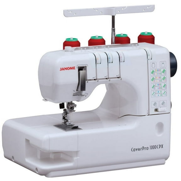 Janome Cover Pro 1000CPX Coverstitch Sewing Machine with 1,000 Stitches Per Minute