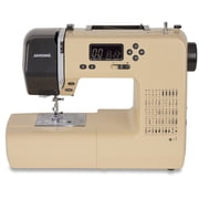 Janome G+I 50 Stitch Computerized Sewing Machine with 3 One-Step Buttonholes, Needle Threader, Speed Control, Needle Up/Down & Extension Table   Sable
