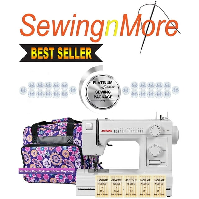 Janome HD1000 Heavy-Duty Sewing Machine w/ Exclusive Platinum Series Sewing Package!