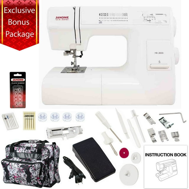 Janome HD3000 Mechanical Sewing Machine w/ Bonus Package!
