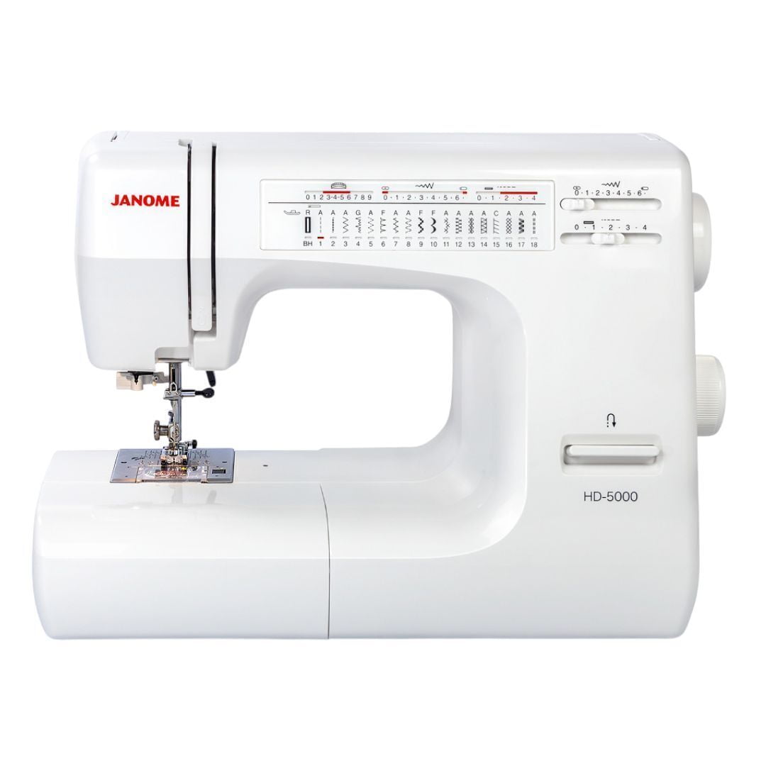 Janome HD5000 Heavy Duty White Aluminum Sewing Machine