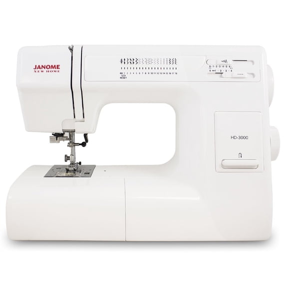 Janome Hd3000 Heavy-Duty Sewing Machine With 18 Built-In Stitches + Hard Case