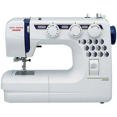Janome JW5622 Easy-To-Use Sewing Machine with Aluminum Interior Frame & Automatic Needle Threader, 1 Each