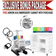 Janome MB-7 Seven-Needle Embroidery Machine w/ Double Platinum Embroidery Package!