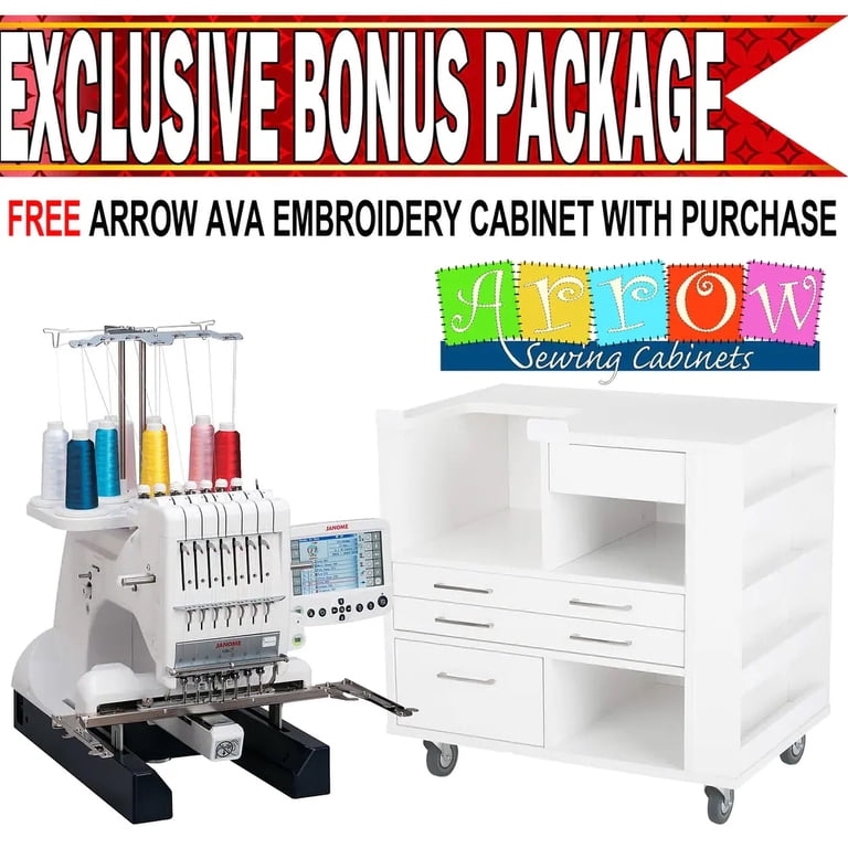 Janome MB-7 Seven-Needle Embroidery Machine with Free Ava