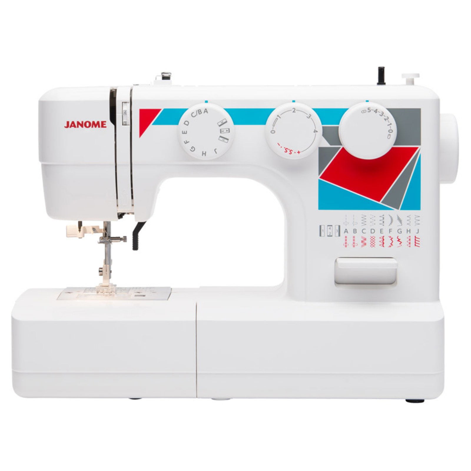 White Computerized Sewing Machine with Automatic Needle Threader