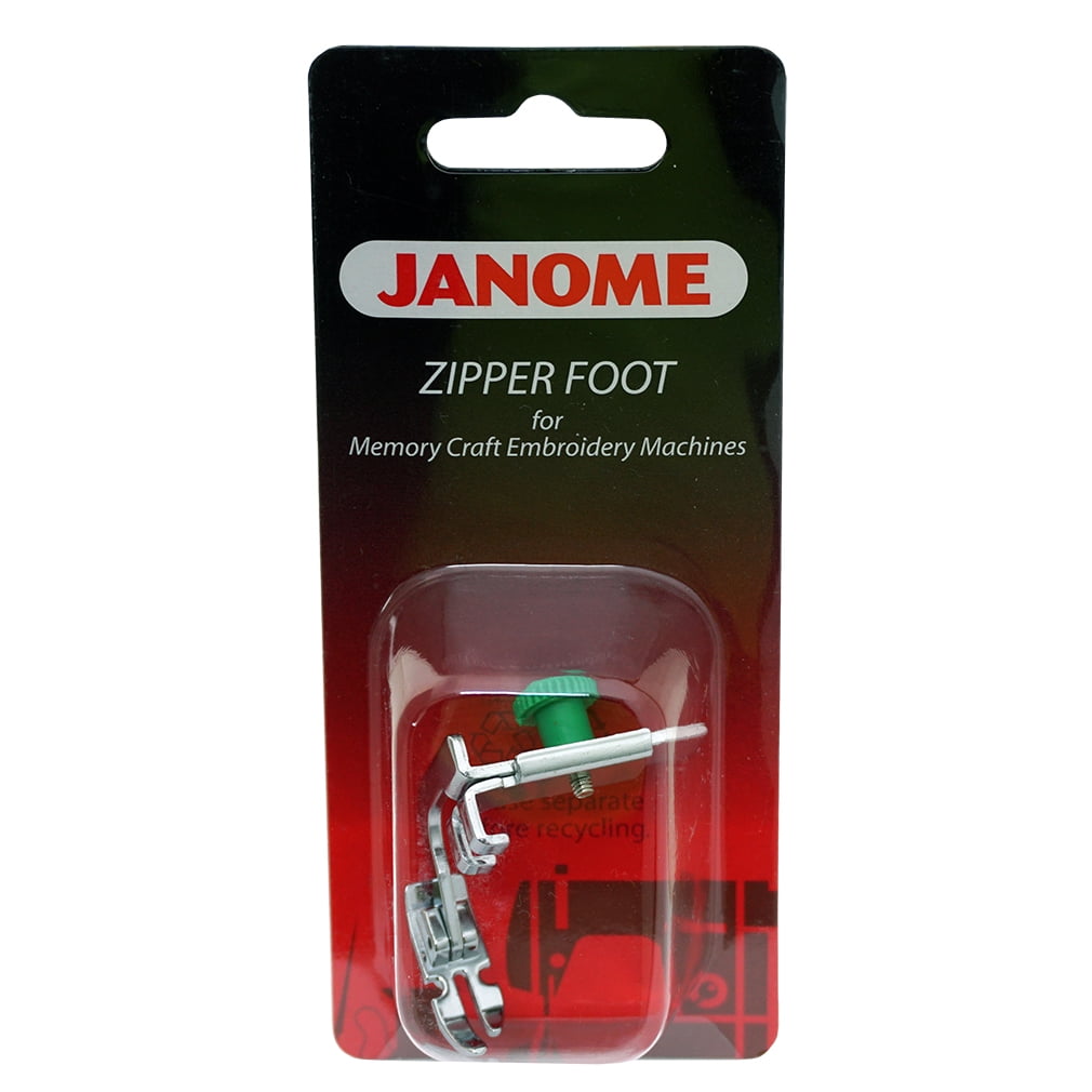 Janome Memory Craft Embroidery Machine Narrow Base Zipper Foot