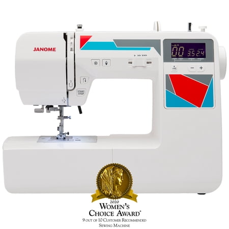 Janome Mod-100 Computerized Sewing Machine W/ 100-Stitches, Lcd Screen, Built-In Needle Threader, 7 One-Step Buttonholes And More