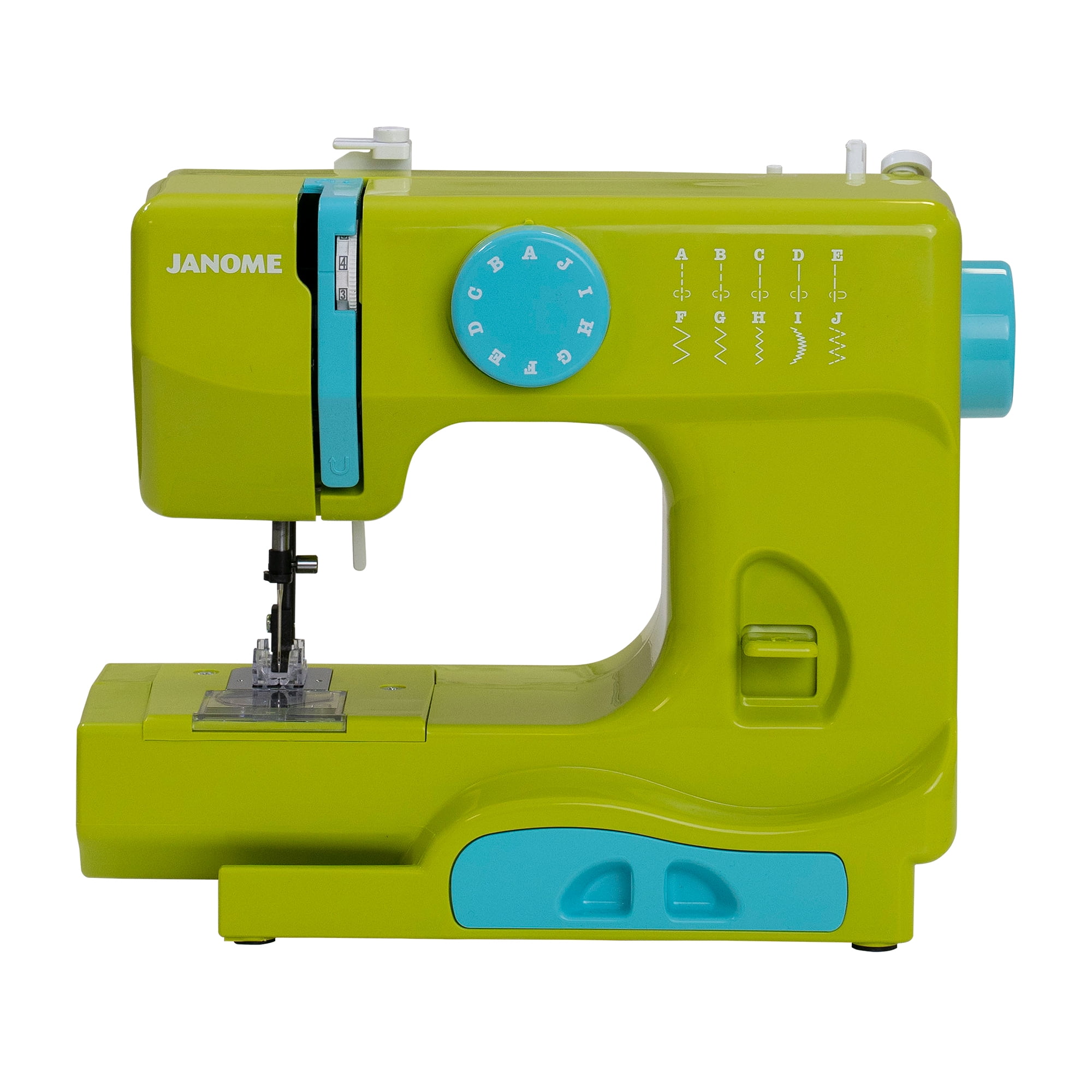 Janome Portable Sewing Machine with Storage and Lightweight, Lime Punch