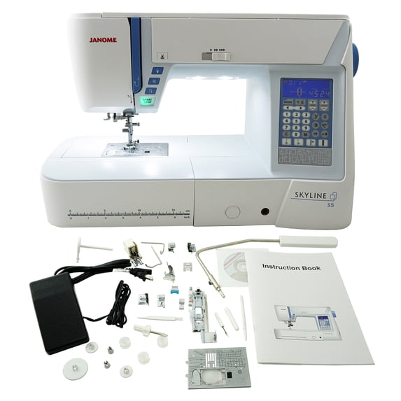 Janome Skyline S5 Computerized Sewing Machine, 170 Stitches, 9mm Quilting Pro
