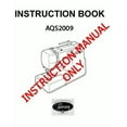 thumbnail image 1 of Janome Spare Part AQS2009 Sewing Machine Instruction Manual Reprint, 1 of 1