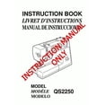 thumbnail image 1 of Janome Spare Part QS 2250 Sewing Machine Instruction Manual Reprint, 1 of 1