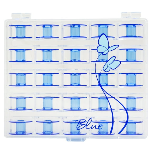 Janome Style J Blue Butterfly Bobbins (25 Pack)