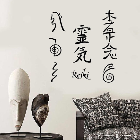Janpan Reiki cho ku rei Sei hei ki Wall Sticker reiki healing Hon sha Ze sho nen Dai Ko Myo Raku Holy Wall Decal Vinyl Decor 42x21cm
